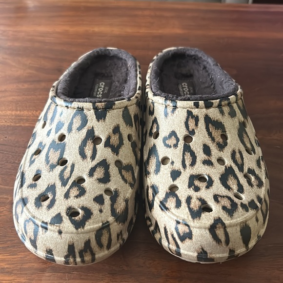 Leopard print lined Crocs - Picture 2 of 7